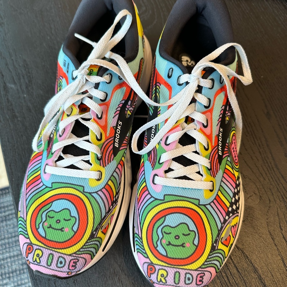 Brooks Women’s Multicolor Ghost 15 Wednesday Holmes Pride Running Shoes